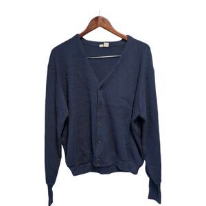 VINTAGE MINNESOTA WOOLEN Cardigan‎ Blue Fashion Wagon Duluth Minn XL